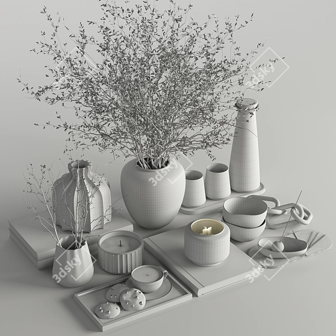 Elegant Decor Set 3D Model 3D model image 6