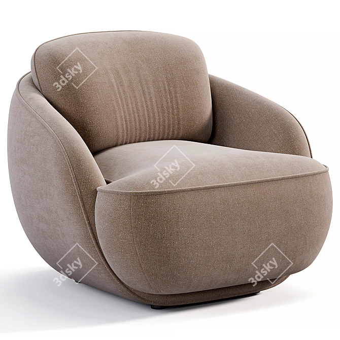 Alpine Armchair Modern Style 3D Model 3D model image 2