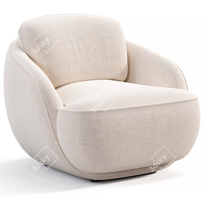 Alpine Armchair Modern Style 3D Model 3D model image 3