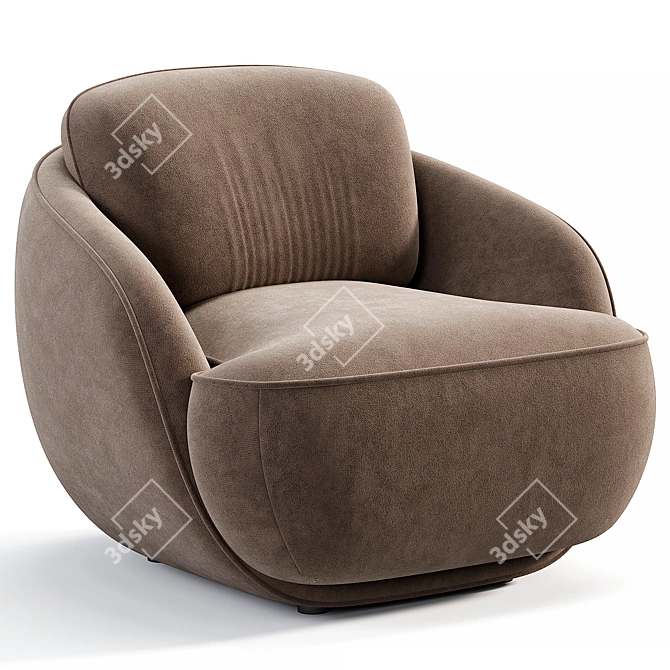 Alpine Armchair Modern Style 3D Model 3D model image 6