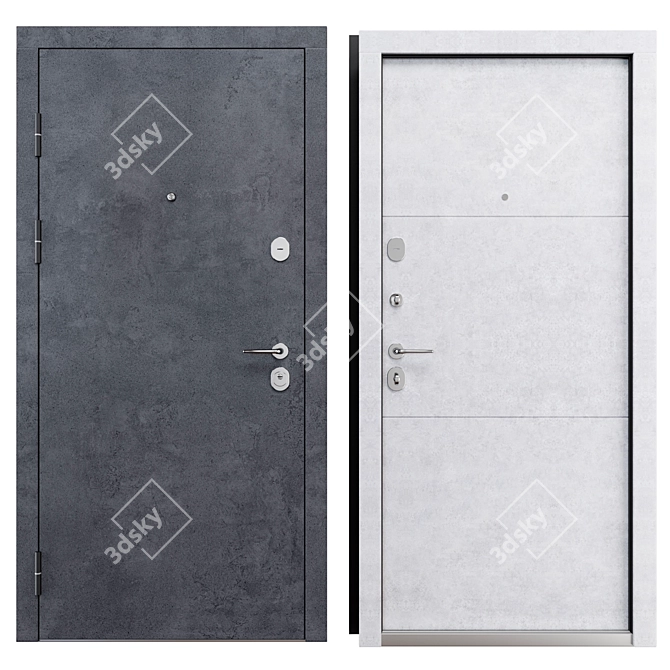 Montana Metal Entry Door (VellDoris) 3D model image 3