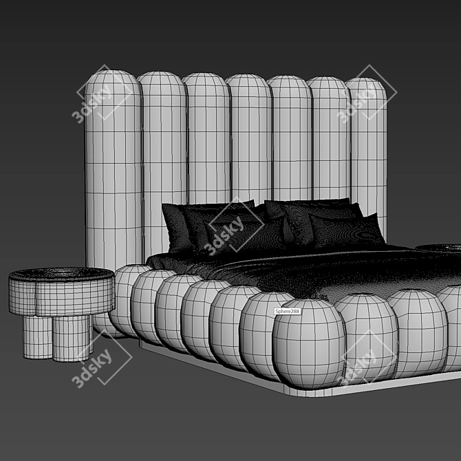 Elvemobilya Bed - Elegant Design 3D model image 5