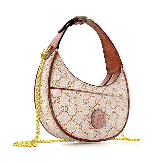 Gucci Half Moon Mini Bag 3D model image 6