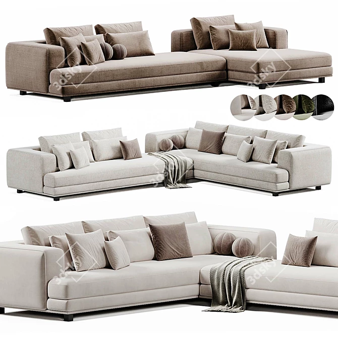 Maxalto Arbiter Sofa 3D Model 3D model image 1