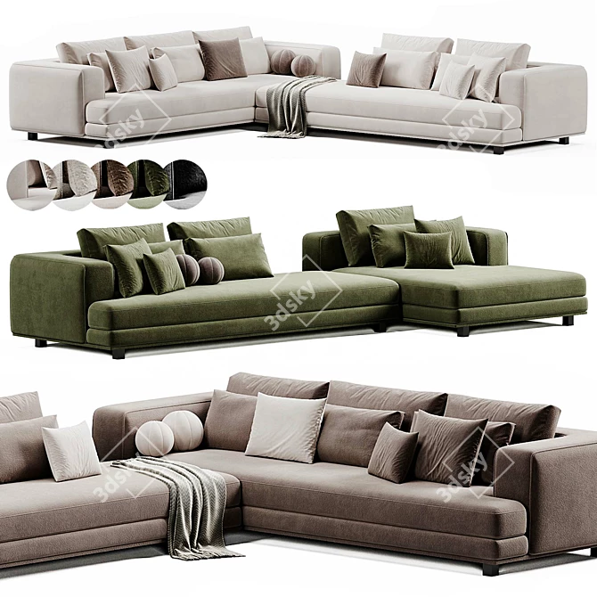 Maxalto Arbiter Sofa 3D Model 3D model image 2