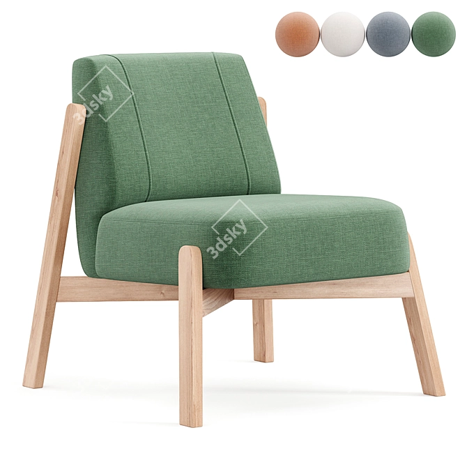 Elegant Gardi Terra Armchair 3D model image 3