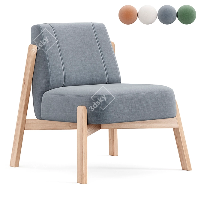 Elegant Gardi Terra Armchair 3D model image 4