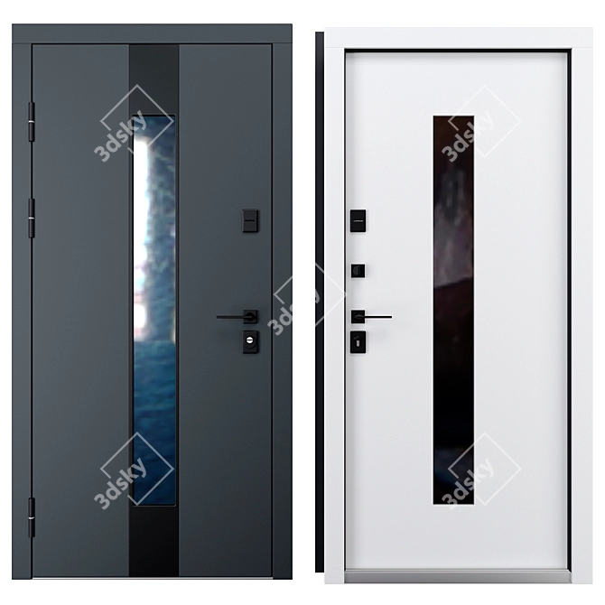 Rodan F-129 Metal Entrance Door 3D model image 3