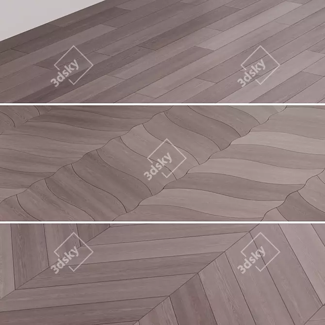 Variety Parquet Flooring Options 3D model image 1