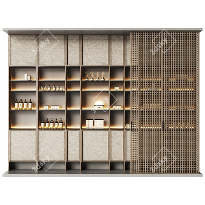 Cosmetics Store Display Rack 3D model image 1