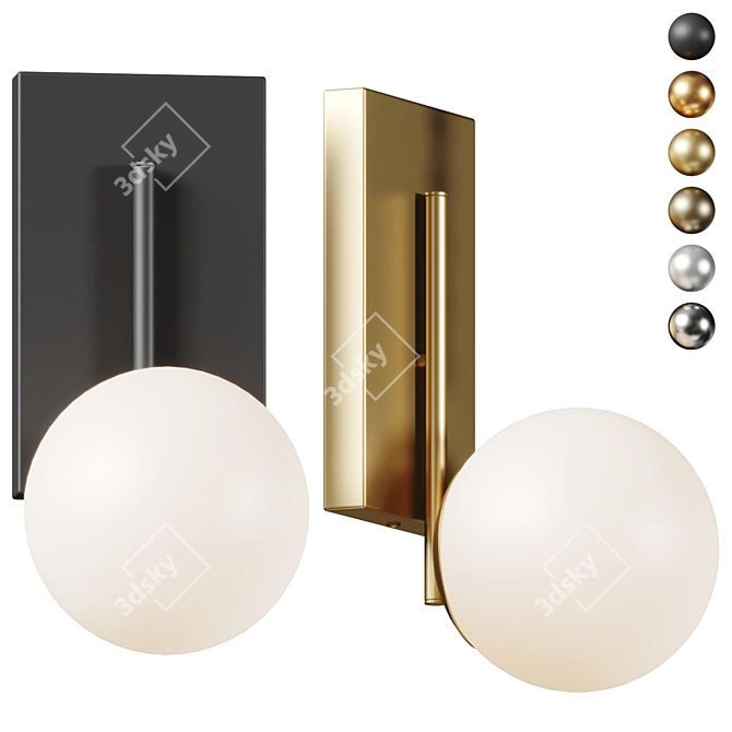 Modern LED Wall Sconce Light 3D model image 1