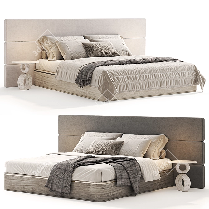 Modern Madaket Bed 3D Model 3D model image 1