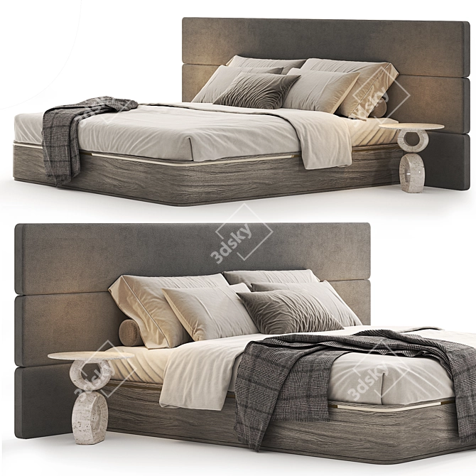 Modern Madaket Bed 3D Model 3D model image 3