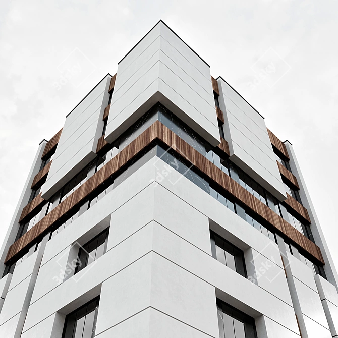 Customizable Multi-Floor Building - 3D Model 3D model image 2