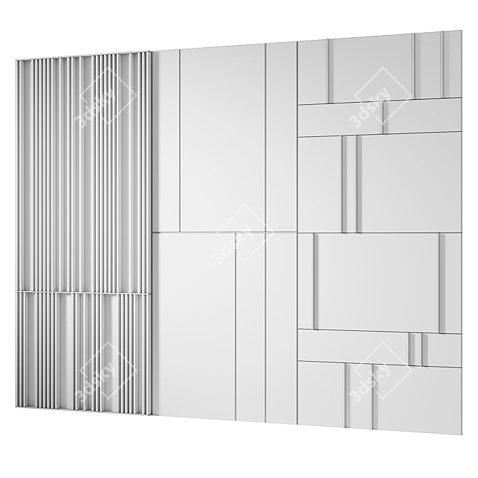 Smooth Finish Decorative Panels 3D model image 7