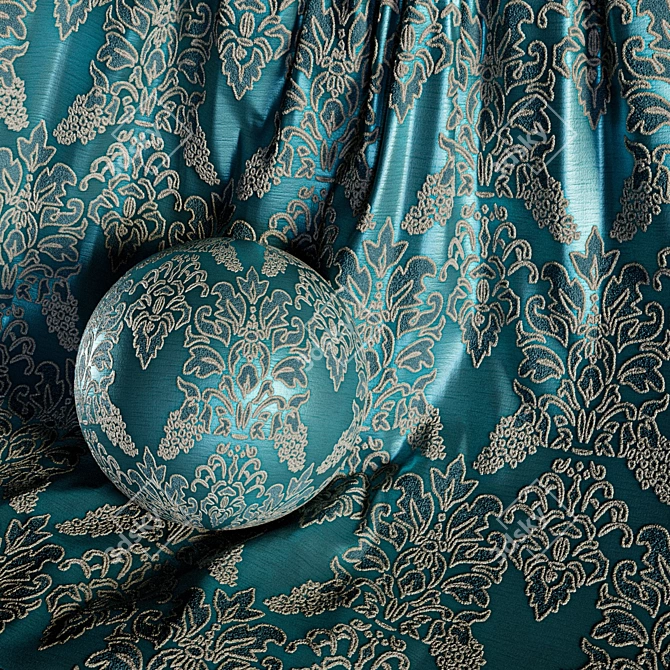  Damask Jacquard Brocade Fabric (4 Colors) Vol.10 3D model image 3