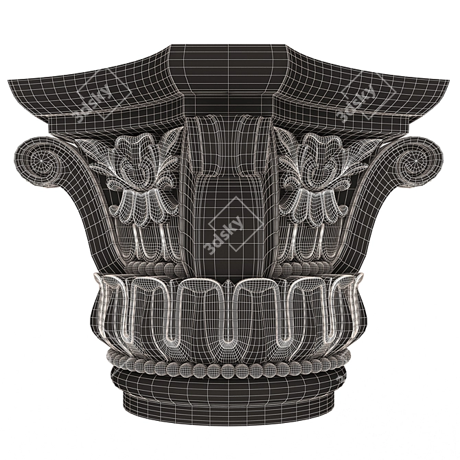 Ornate Architectural Element 3D Model 3D model image 6