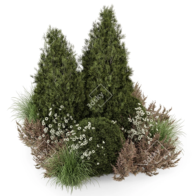  Landscape Bush Set 3D Models 3D model image 1