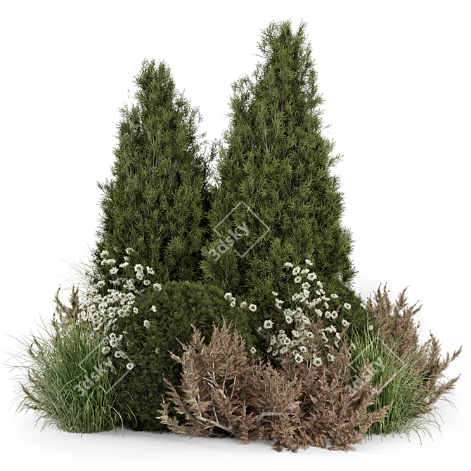  Landscape Bush Set 3D Models 3D model image 2