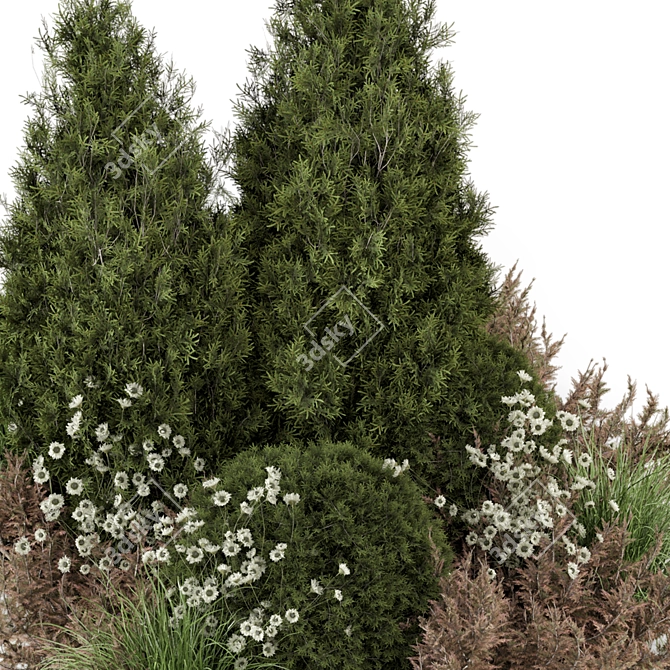  Landscape Bush Set 3D Models 3D model image 3