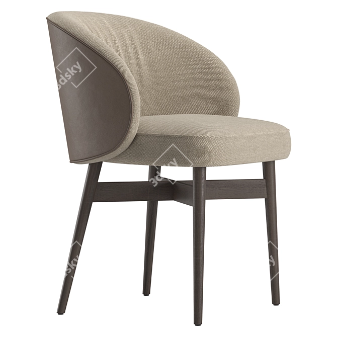 Elegant Norah Chair: Luxury Comfort 3D model image 1