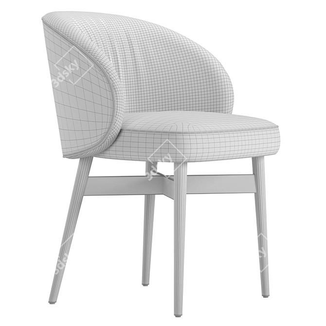 Elegant Norah Chair: Luxury Comfort 3D model image 4