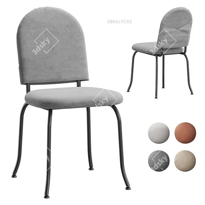 EBBALYCKE Chair - Scandinavian Minimalist Retro 3D model image 2