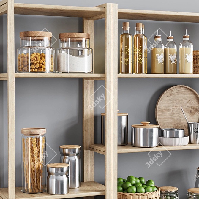 Modern Kitchen Accessories Set 3D model image 4