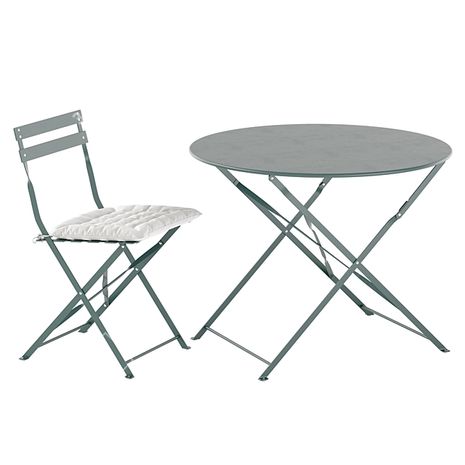 French Bistro Patio Set 3D model image 2