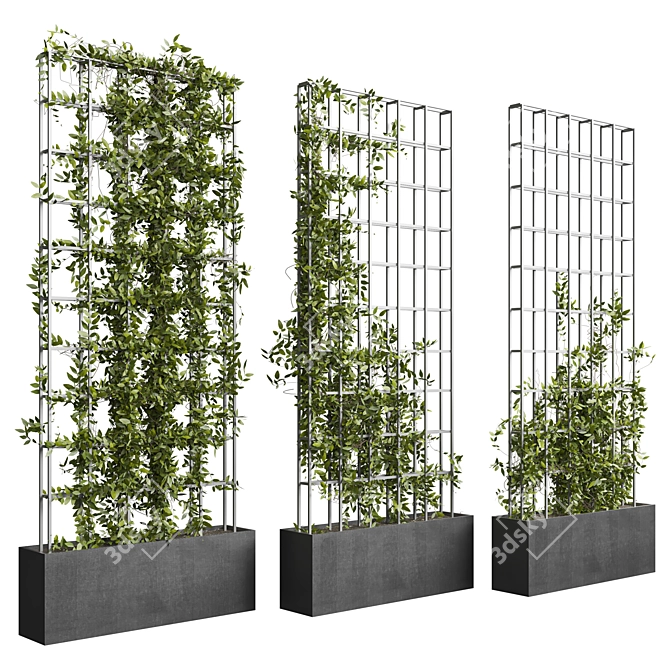 Modern Vertical Garden Partition Design 3D model image 1