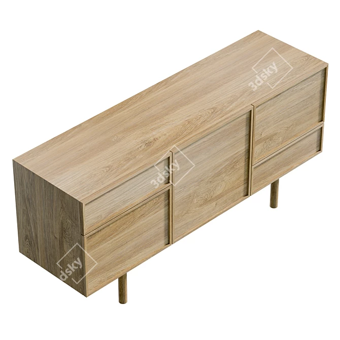 Hubsch Sideboard - Natural Oak 3D model image 5