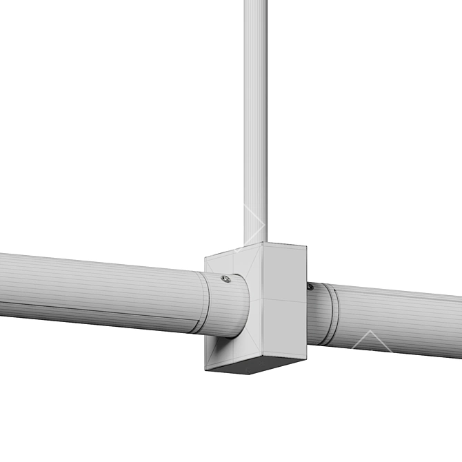 Modern Adjustable LED Linear Pendant 3D model image 6