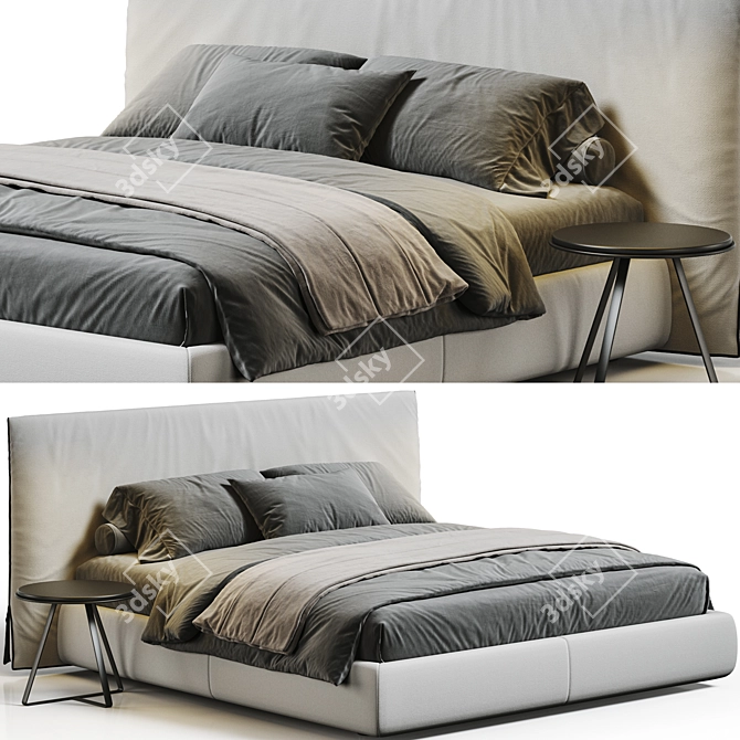 Modern Poliform Bruce Bed Model 3D model image 1