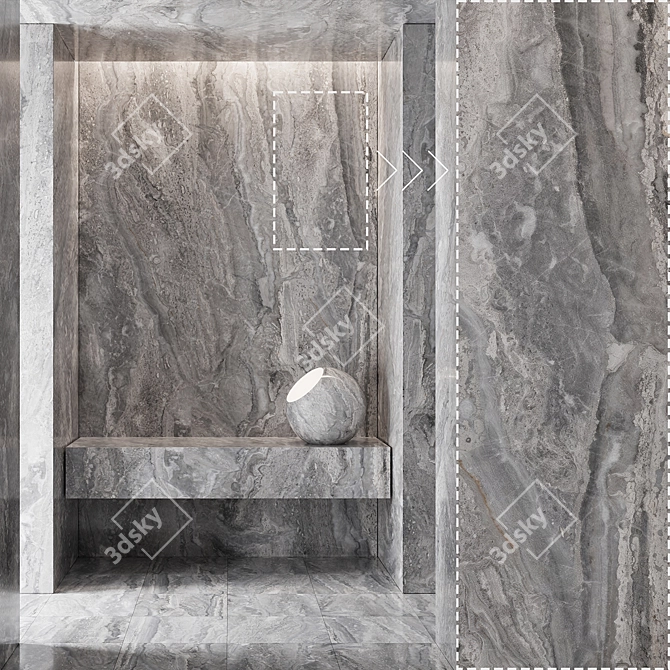 Marble Stone Texture Collection 3D model image 1