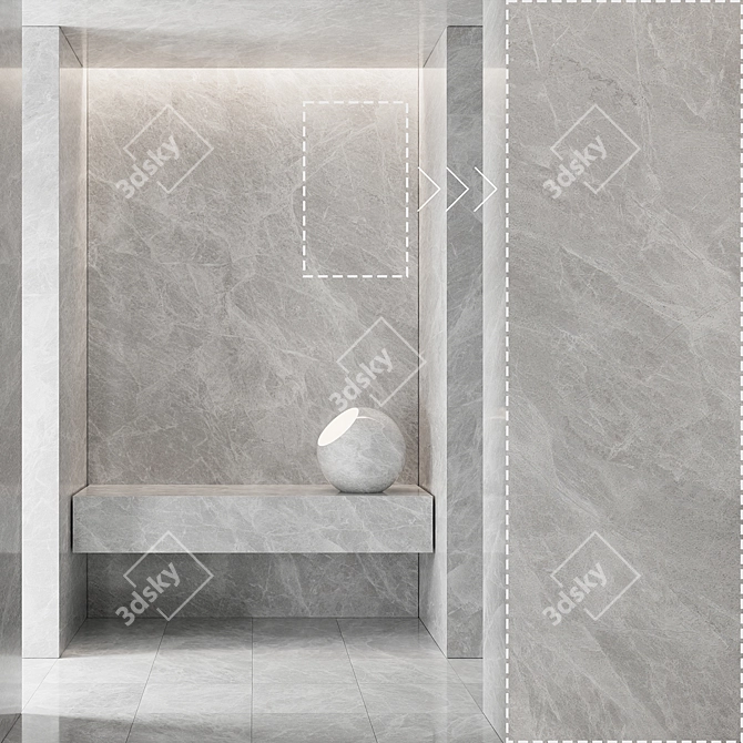 Corona Marble Stone Texture Set 3D model image 1