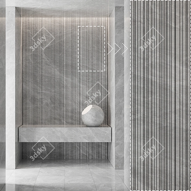 Corona Marble Stone Texture Set 3D model image 3