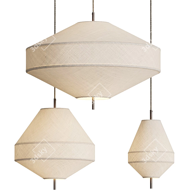 Solara Pendant Lamps Set 3D model image 3