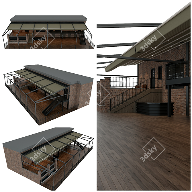 Brewpub Display Model Stand 3D model image 1