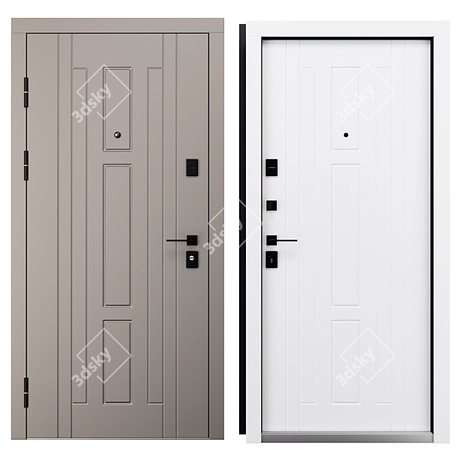 Rodos F-102 Metal Entry Door 3D model image 3