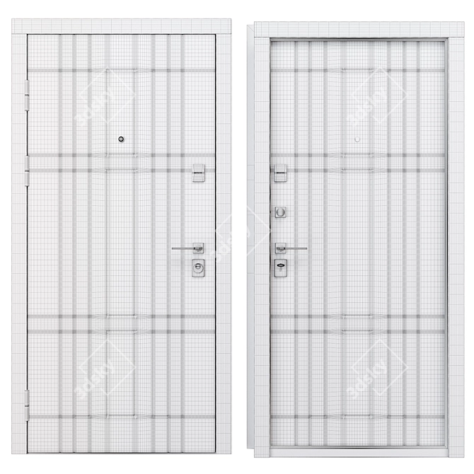 Rodos F-102 Metal Entry Door 3D model image 4