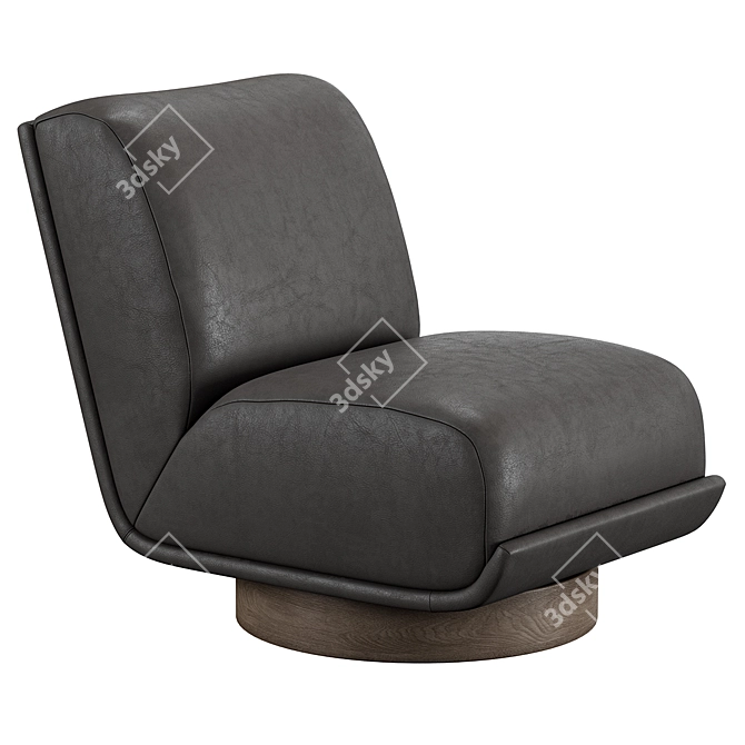 Bronwyn Swivel Chair Copenhagen Amber 3D model image 1