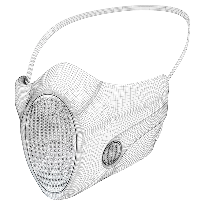 Futuristic Gas Mask Modelling 3D model image 5