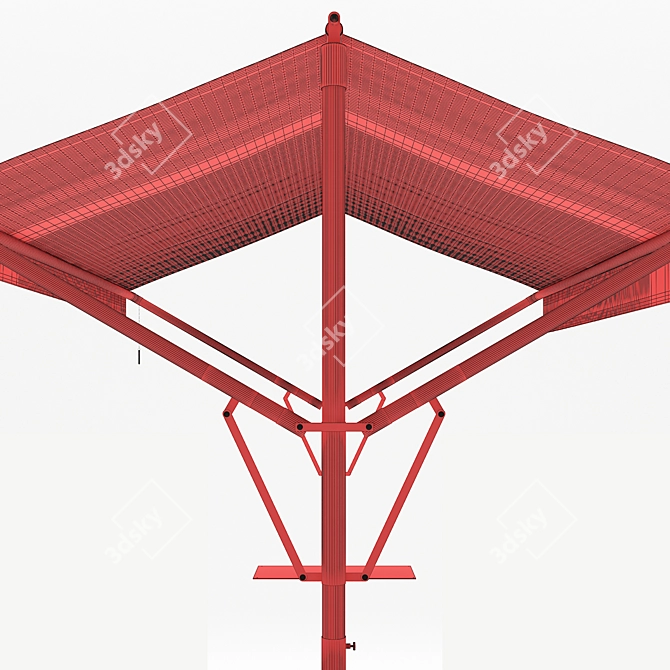 Outdoor Sunshade Cabana Non-Table 3D model image 8