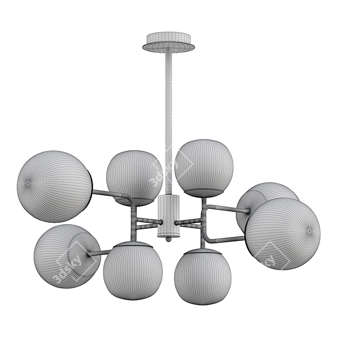 Modern Chandelier Erich, 3D Model 3D model image 2