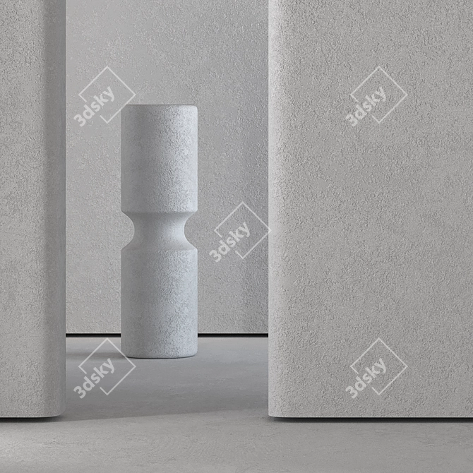 Seamless Stucco Texture 4K 3D model image 2