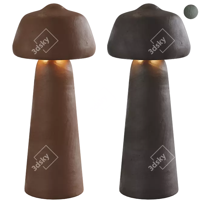 Sleek Trey Table Lamp 3D model image 1