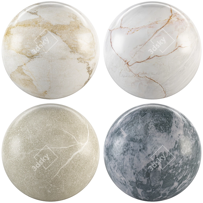 Marble Texture Collection for Design 3D model image 1