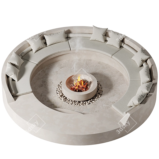 Outdoor Firepit Retreat 3D model image 1