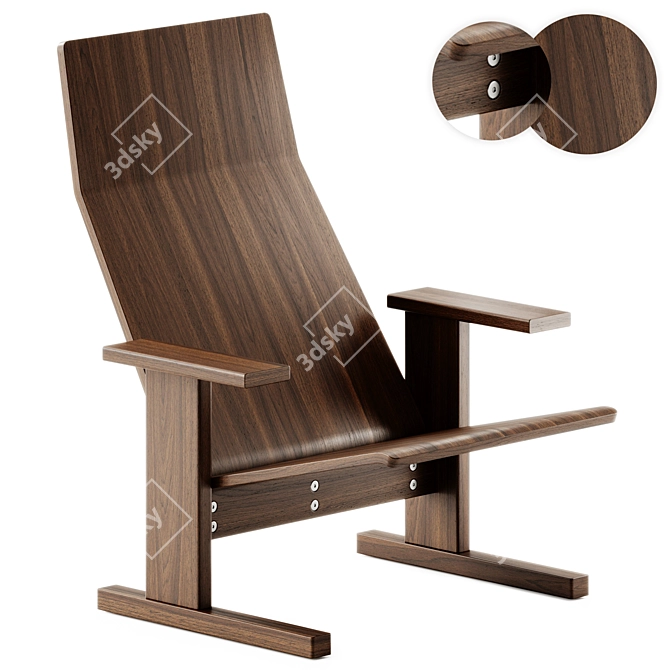 Modern Design Lounge Chair 3D 3D model image 1