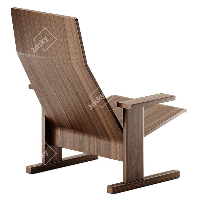 Modern Design Lounge Chair 3D 3D model image 2